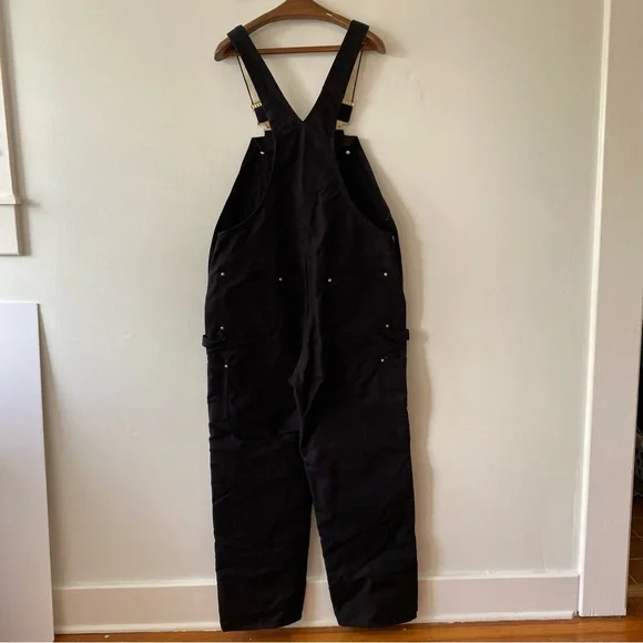 Carhartt R41 BLK insulated bib overalls black Pants